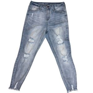 Light Blue Ripped Skinny Jeans